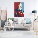 Retro Iron Man Canvas On Wall
