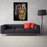 Marvel Thanos Gauntlet Poster On Wall