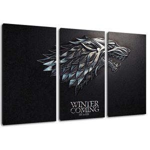 Game of Thones Winter Is Coming 3 Piece Canvas