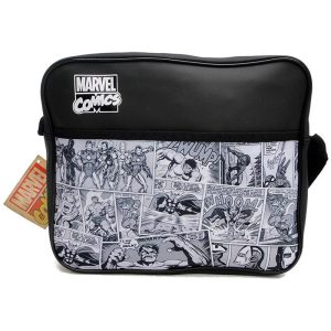 Marvel Comics Black & White Messenger Bag