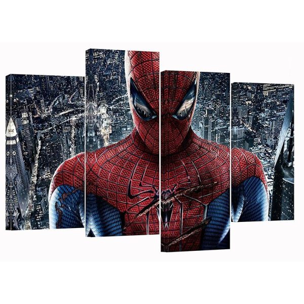 Spider-man Set of 4 Canvas Split Prints