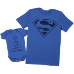 Superman Keep Calm My Dad Is A Superhero Matching Father Baby Set