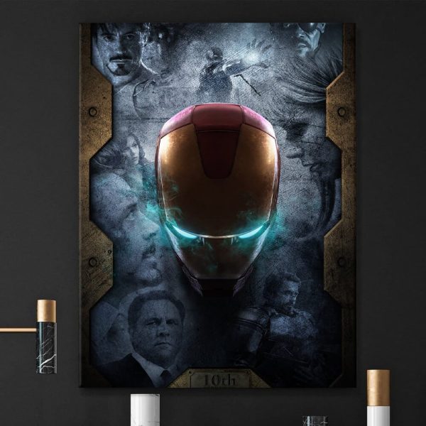 10 Years Of Marvels Iron Man Canvas by Bosslogic